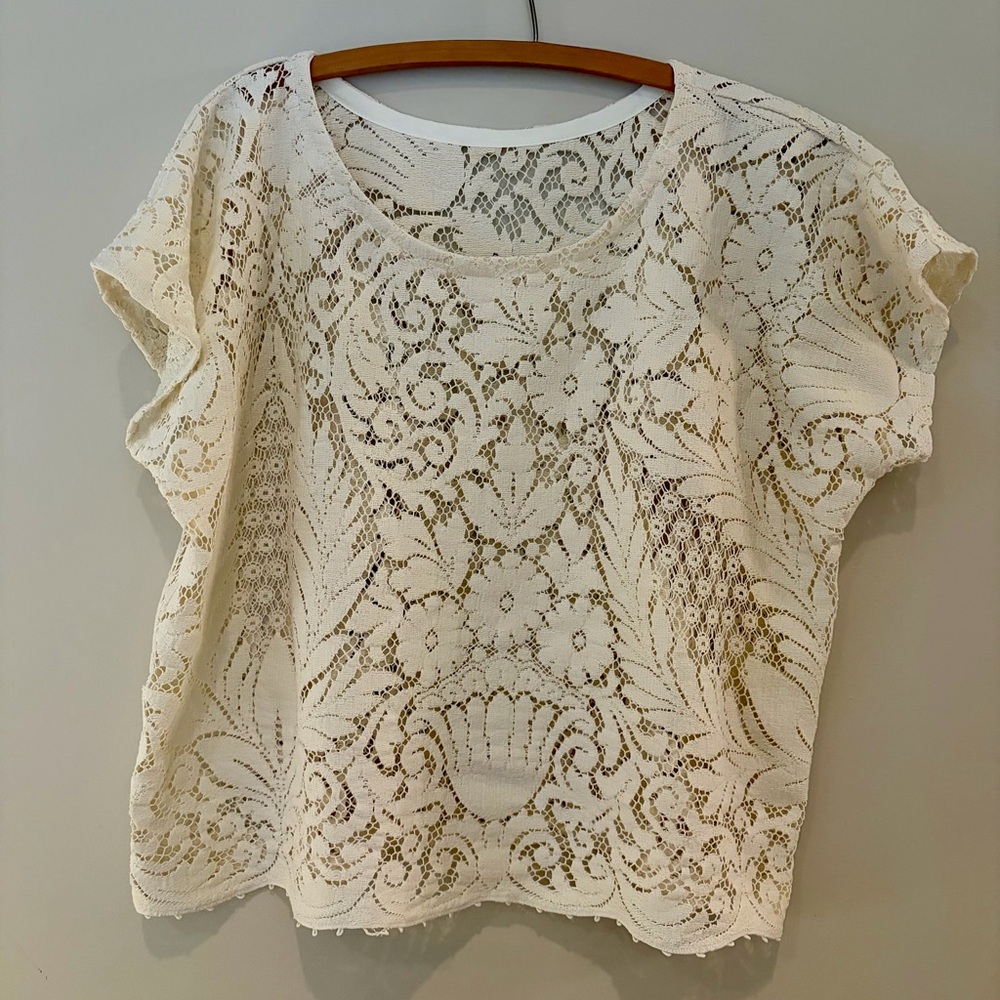 Handmade Lace Top - Cream